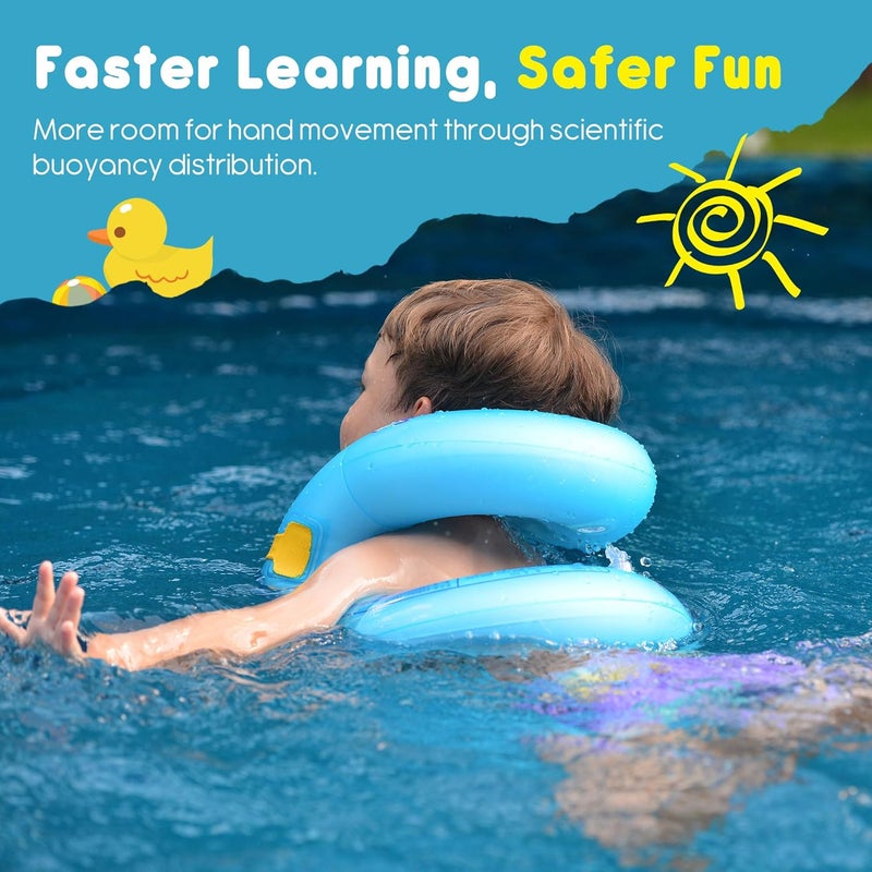 NINGOO Kids Swim Vest for 3-5yrs/6-12yrs,Inflatable Portable Arm Floaties with Dual Air Bag＆Adjustable Safety Buckle for Pool ＆ Beach,Safety Learning to Swim Aid for Children 33-50 lbs/50-88 lbs - Image 3